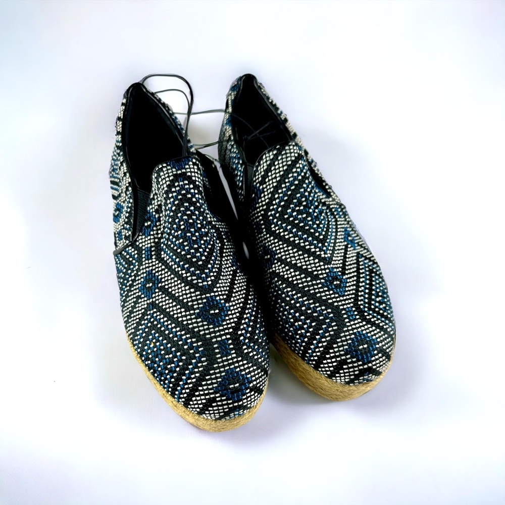 Tribal Print Platform Espadrilles